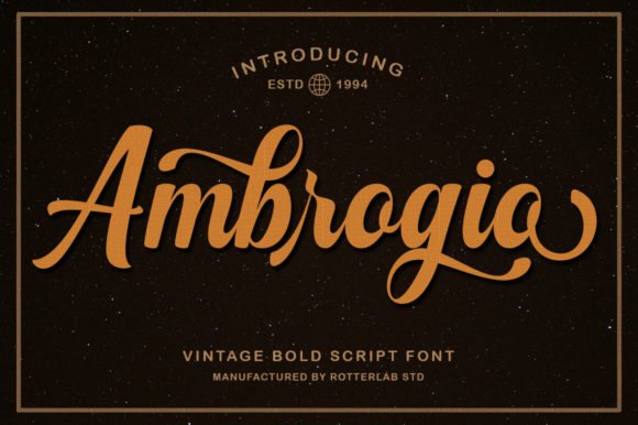 Ambrogio: The Bold Script Font That Elevates Small Business Branding