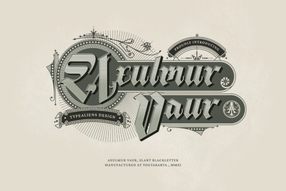 Axulmur Vaur: A Bold Blackletter Typeface for Editorial Identity