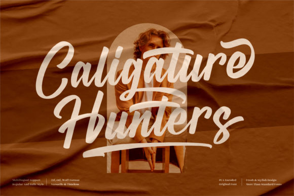 Caligature Hunters: A Bold Handwritten Typeface for Editorial Design