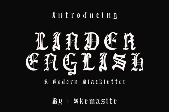 Linder English: A Bold Blackletter Typeface for Editorial Design
