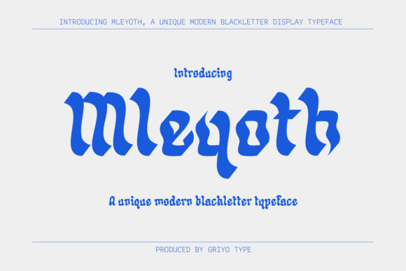 Mleyoth: A Bold Blackletter Typeface for Premium Branding